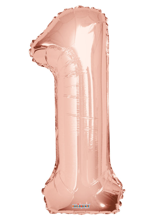 34&quot;  Number Balloon - 1 - Rose Gold