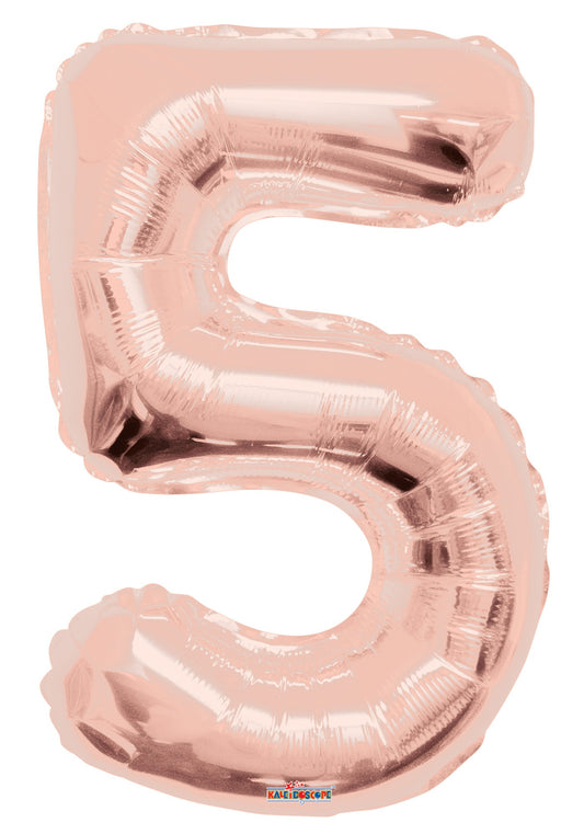 34&quot;  Number Balloon - 5 - Rose Gold