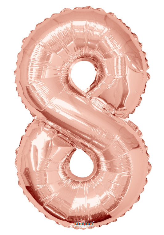 34&quot;  Number Balloon - 8 - Rose Gold