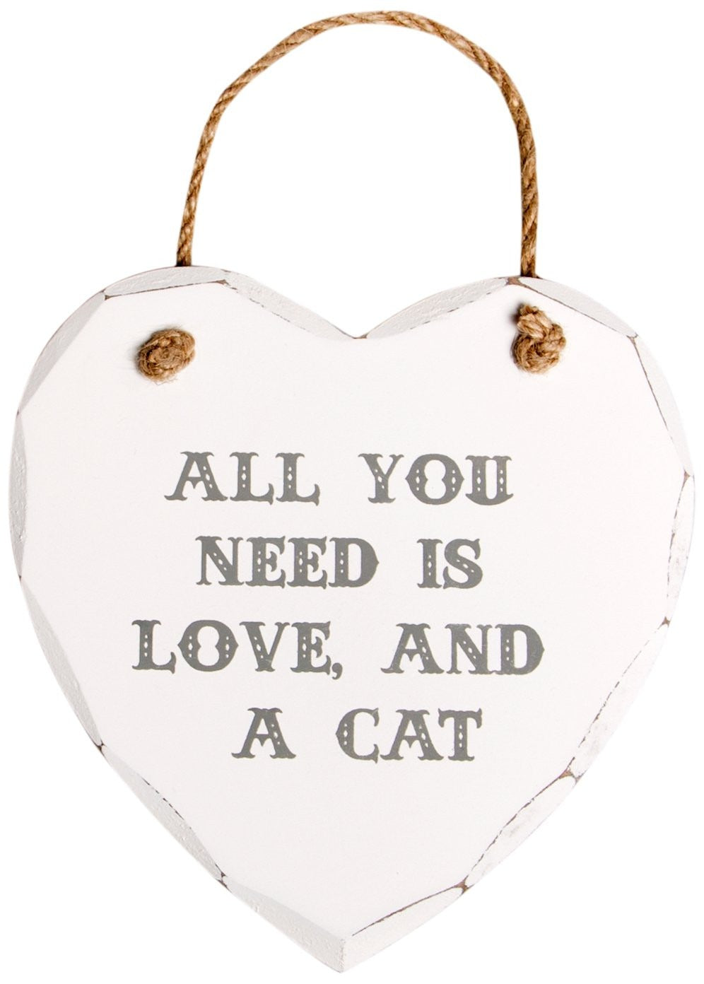 All You Need Is Love And A Cat Heart Plaque