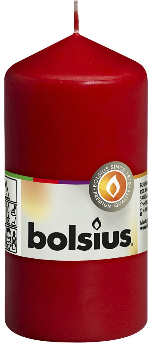 Bolsius Red Pillar Candle (120/60mm)