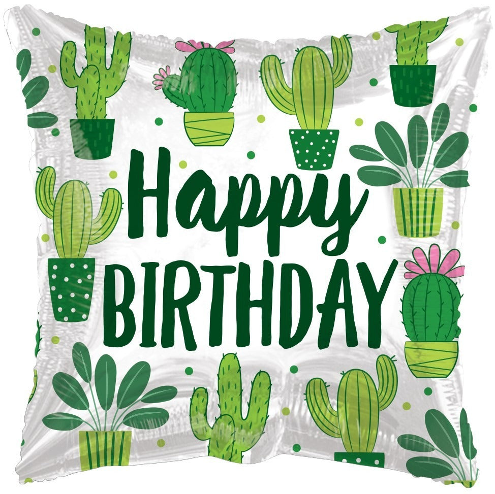 18\&quot; ECO ONE Balloon - Birthday Cactus