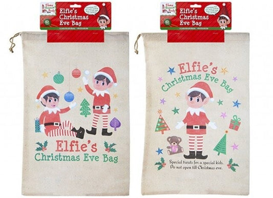 Large Draw-String Elf Christmas Eve Bag