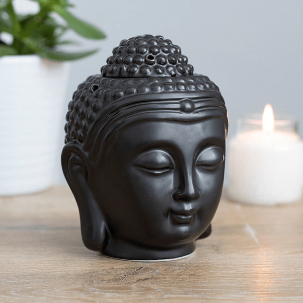 Black Buddha Head Oil Burner