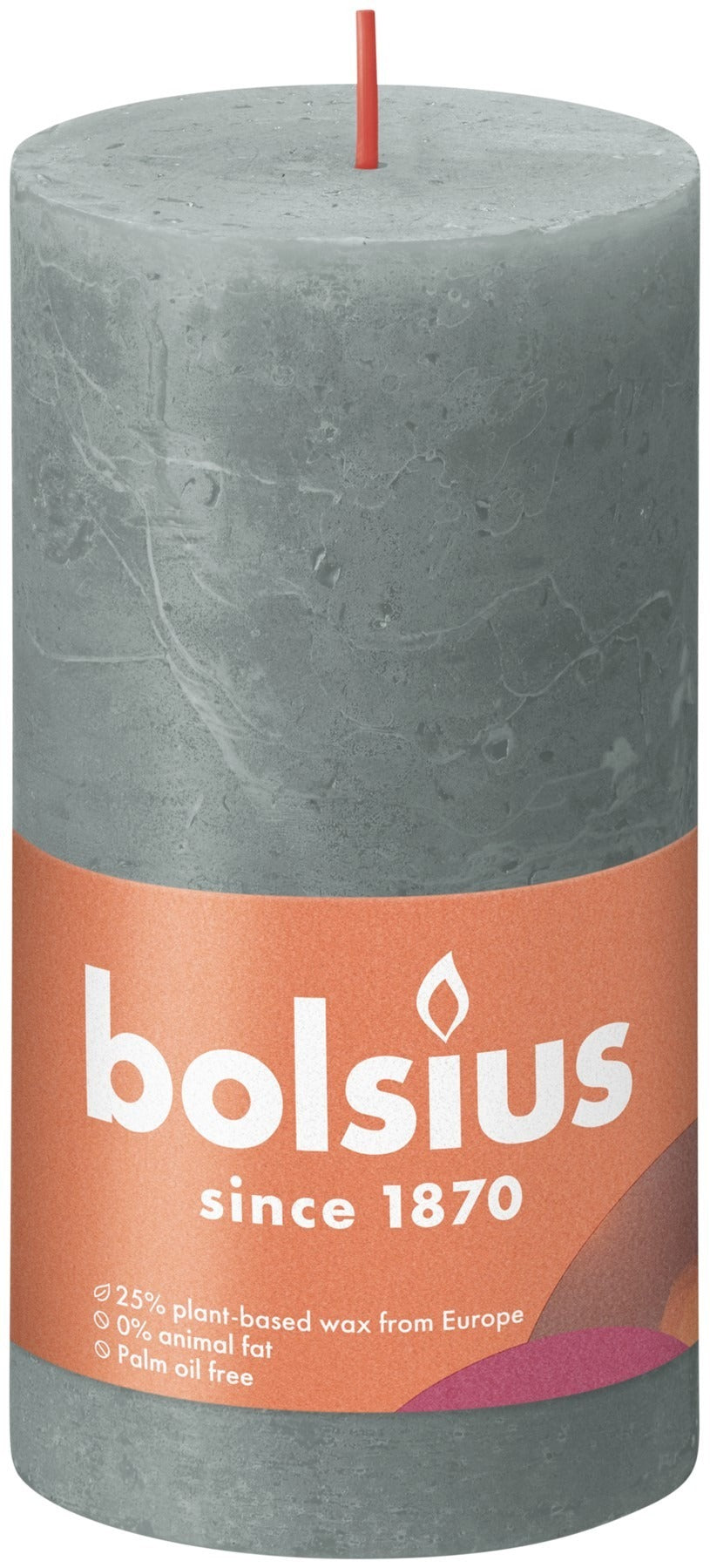 Bolsius Rustic Eucalyptus Green Shine Pillar Candle (130mm x 68mm)