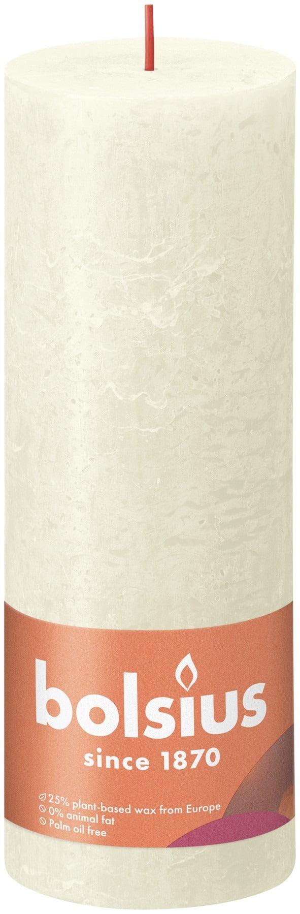 Soft &amp; Pearl Bolsius Rustic Shine Pillar Candle (190 x 68mm)