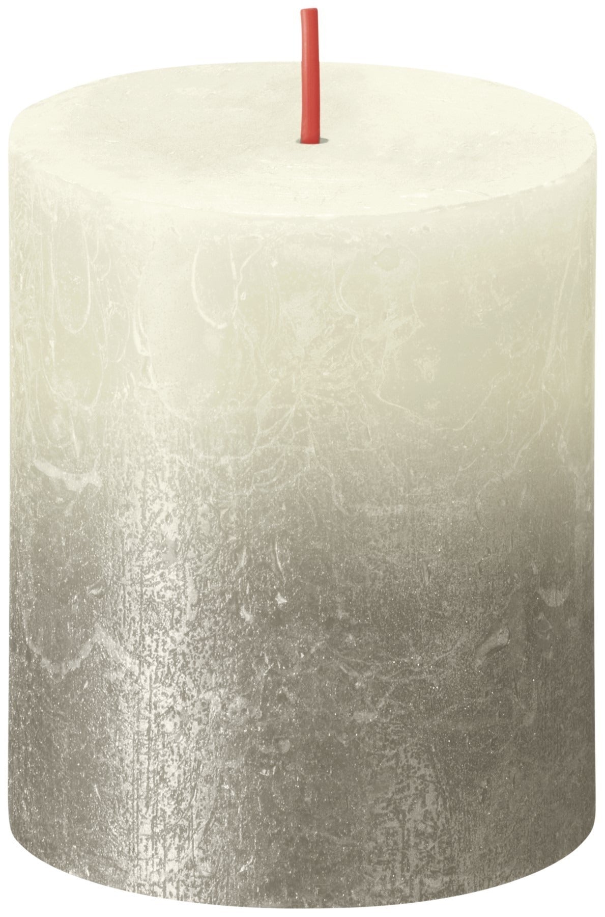 Faded Soft Pearl Bolsius Rustic Metallic Candle (80 x 68mm)