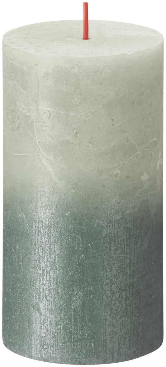 Bolsius Rustic Faded Foggy Green Oxid Blue Metallic Candle  (130mm x 68mm)