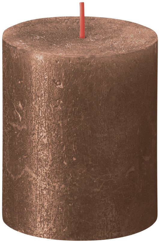 Bolsius Rustic Shimmer Metallic Candle - Copper (80mm x 68mm)