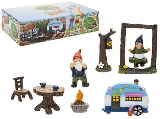 Secret Fairy Garden Gnome &amp; Caravan Set