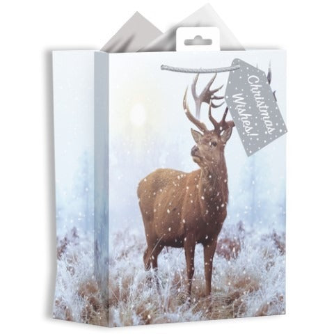 Medium Christmas Stag Gift Bag