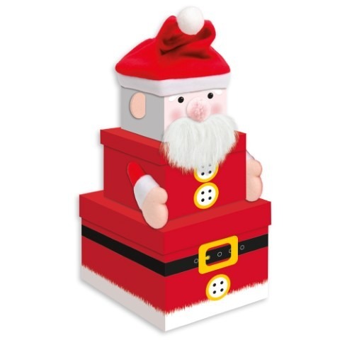 Large Stackable Christmas Santa Gift Boxes