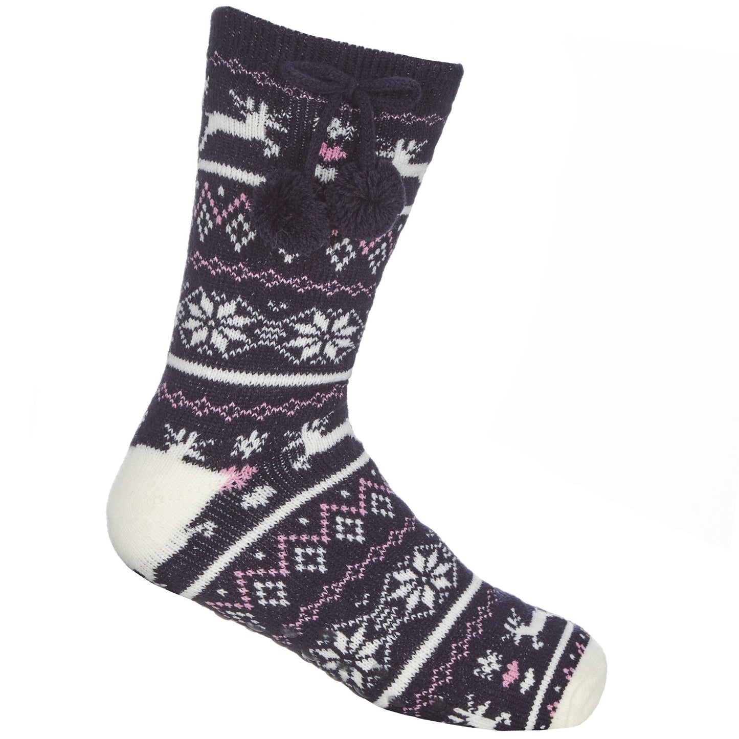 Ladies Fairisle Lounge Sock