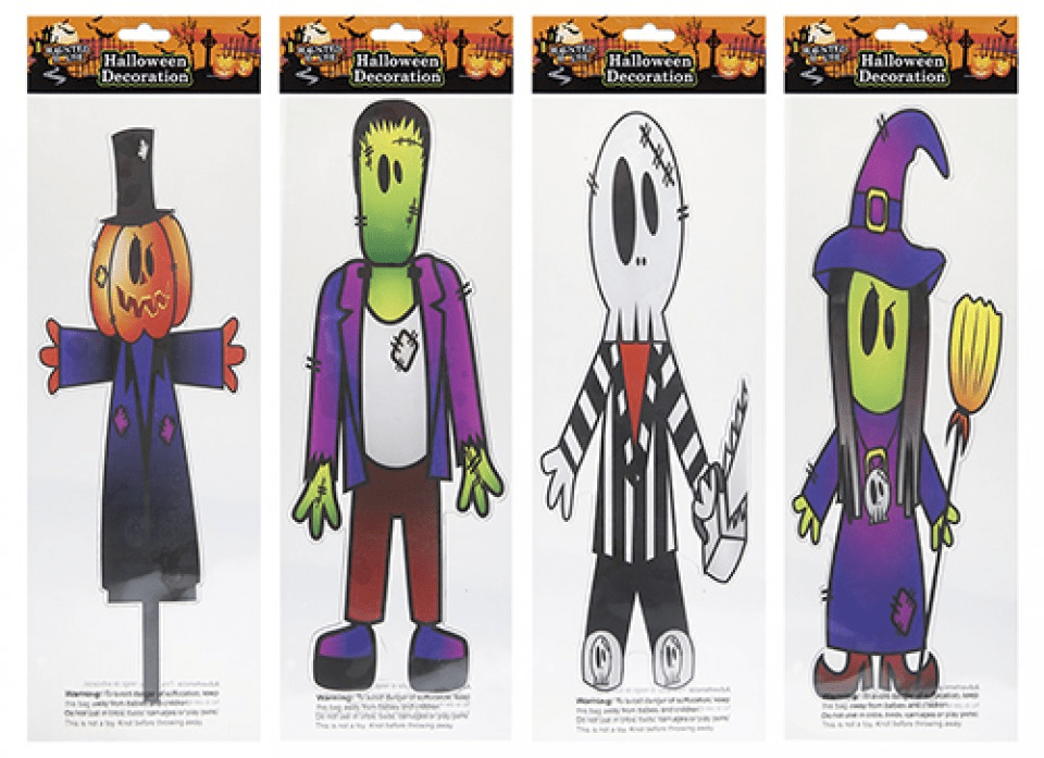 Halloween Gel Character Window Stickers (Assorted)