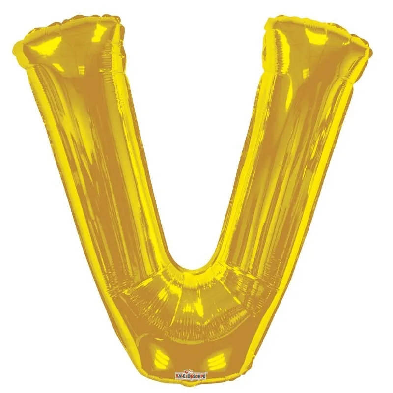 34&quot;  Letter Balloon - V - Gold