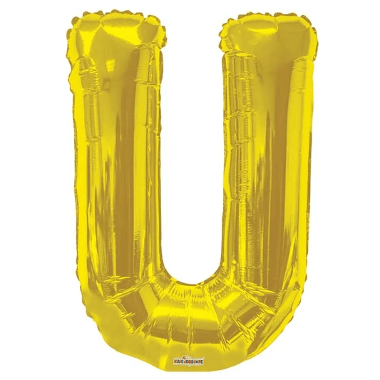 34&quot;  Letter Balloon - U - Gold