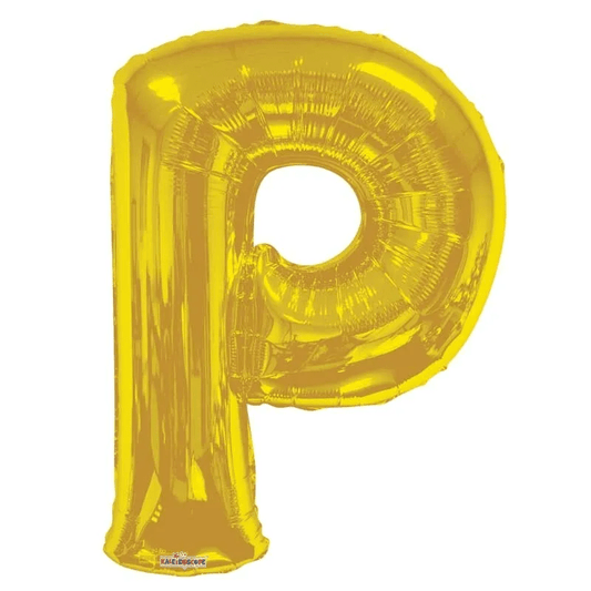 34&quot;  Letter Balloon - P - Gold