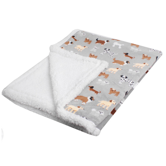 Grey Sherpa Dog Blanket (120 x100cm)