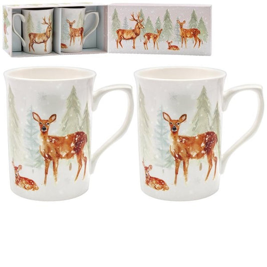 Winter Forest Mugs (Set of 2)