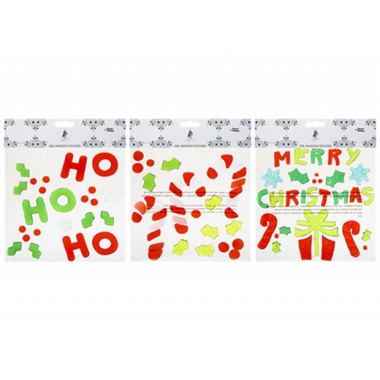 Christmas Gel Window Stickers (Assorted)