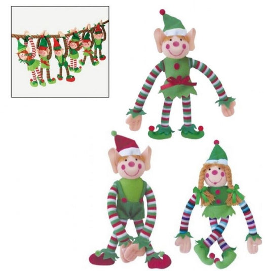 28cm Plush Hanging Elf (Assorted)