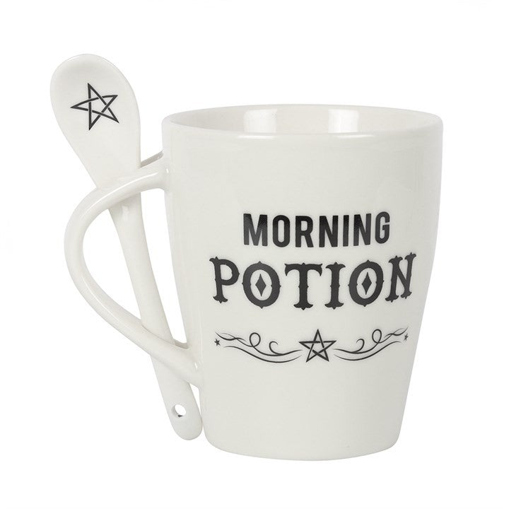 Morning Potion Ceramic Mug and Spoon Set