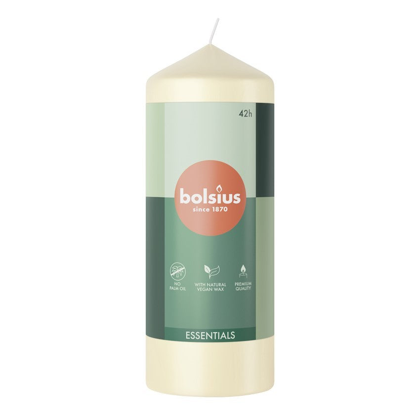 Bolsius Soft Pearl Essential Pillar Candle (150mm x 58mm)