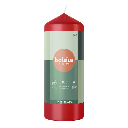 Bolsius Delicate Red Essential Pillar Candle (150mm x 58mm)