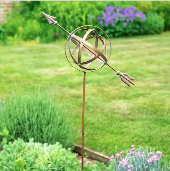 Armillary Flower Stake