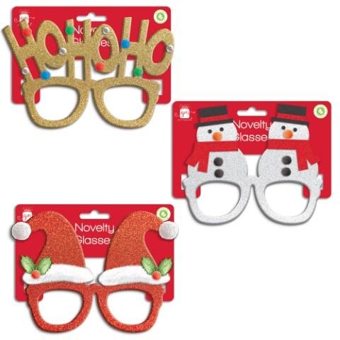 Novelty Christmas Glasses (Assorted)