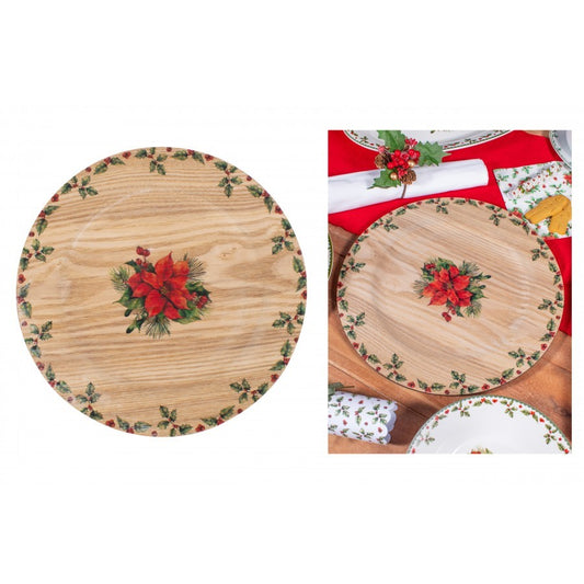 Christmas Holly Charger Plate