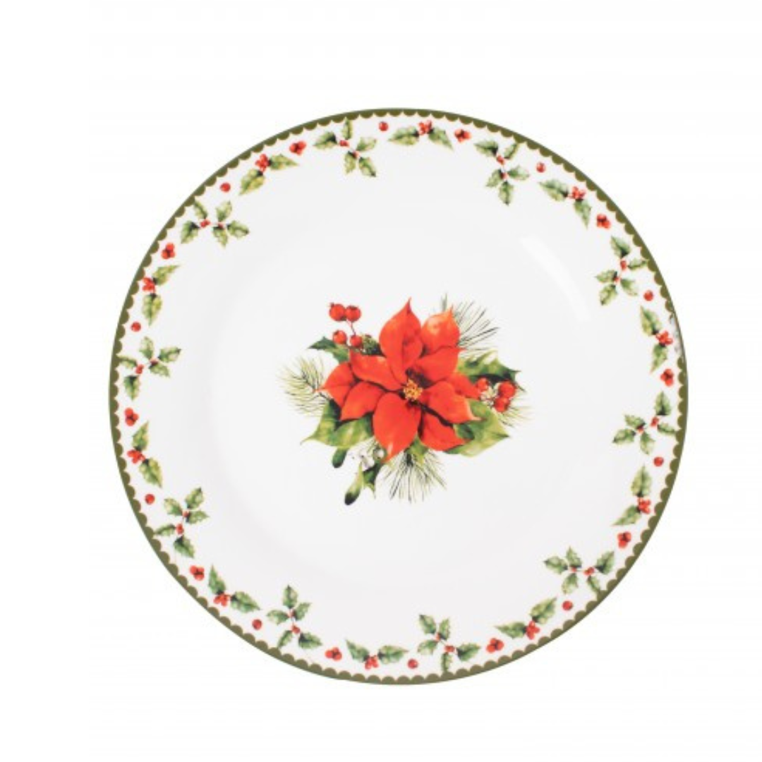 Christmas Holly China Side Plate (Set of 2)