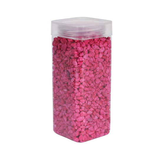 4-6mm Hot Pink Pebbles in Square Jar (900gr)