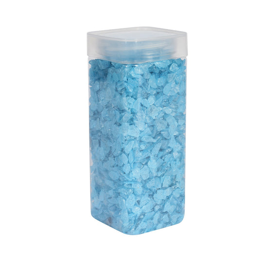 5-8mm Pearlised Light Blue Glass Pebbles (750gr)