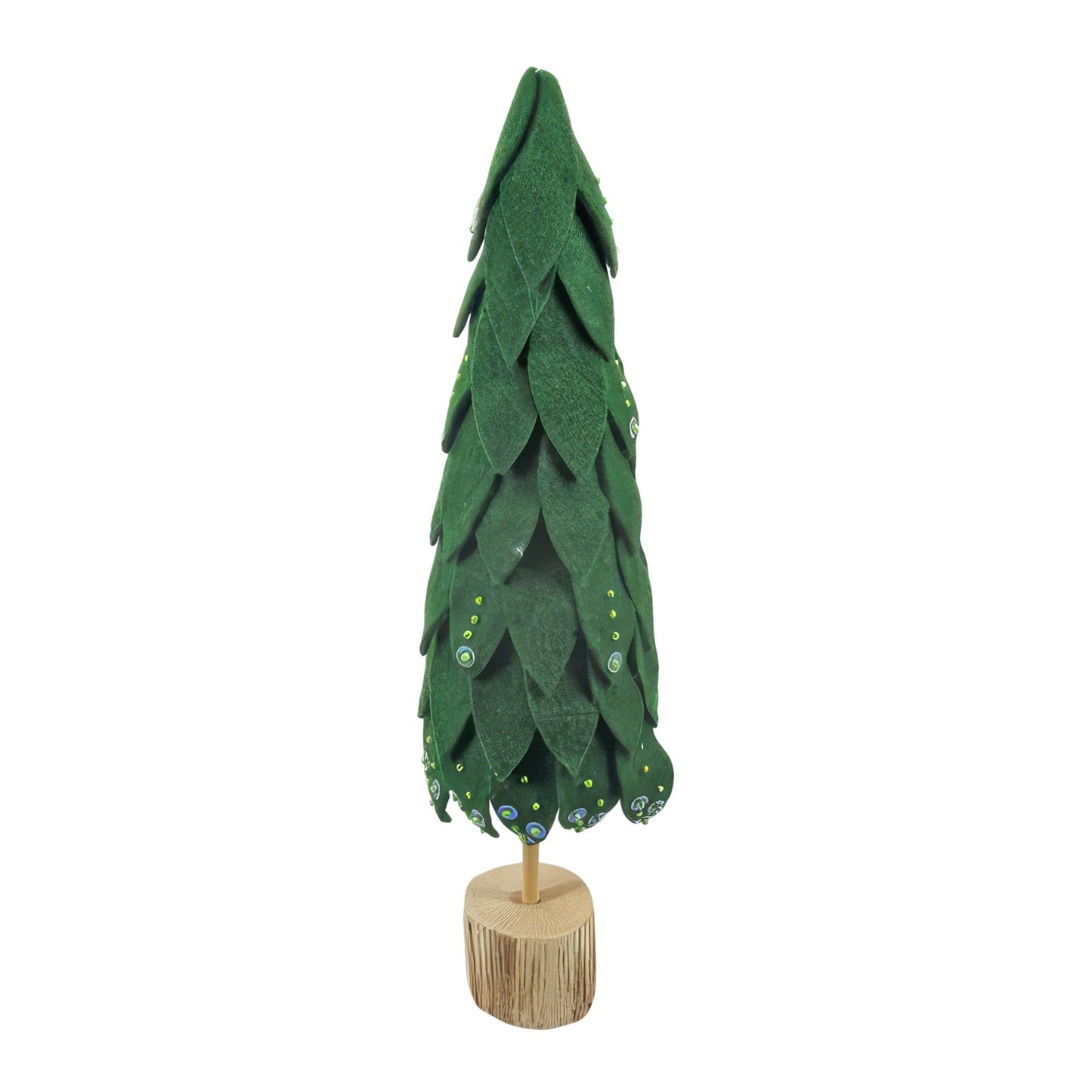 Felt Christmas Tree with Wooden Base (42.5cm)