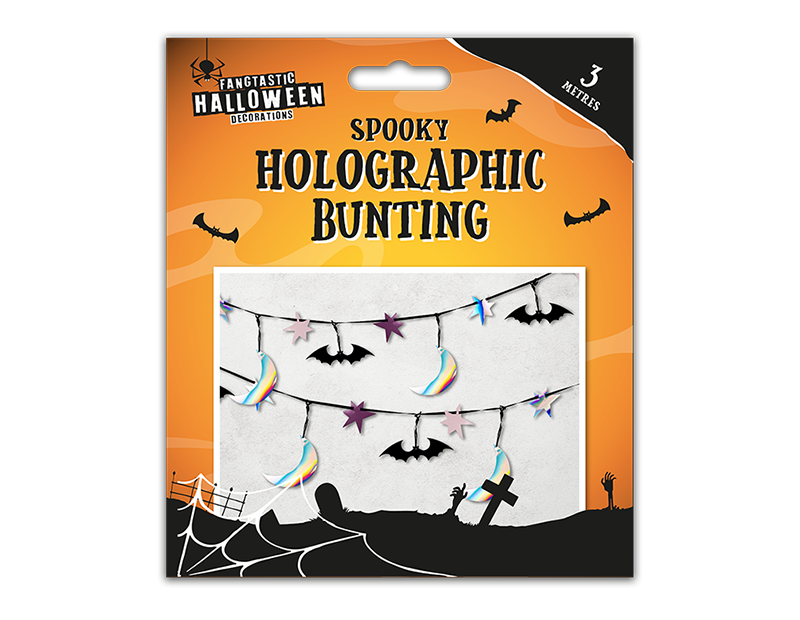 Spooky Holographic Halloween Bunting (3m)