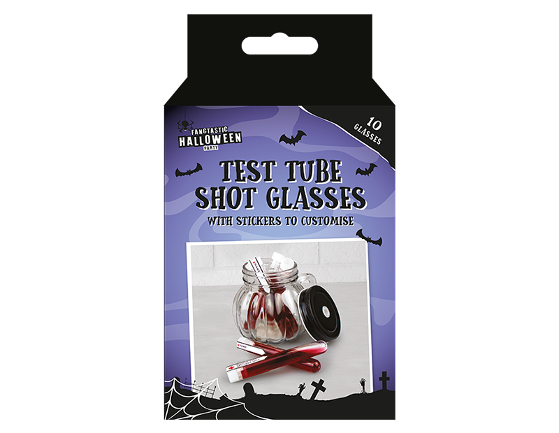 Halloween Test Tube Shot Glasses (10 Pack)