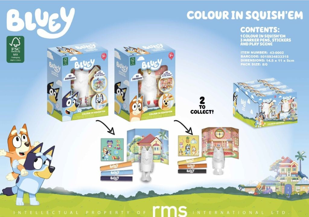 Colour Your Own Bluey Squishem (Assorted)