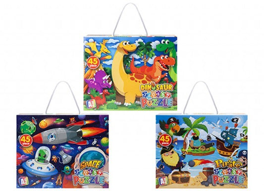 Assorted 45 Piece Puzzles (Dino  Pirate and Space)