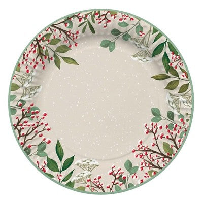 Traditional Christmas Paper Plates (8 Pack)