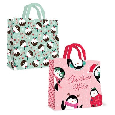 Christmas Themed Shopper Gift Bag (Assorted)