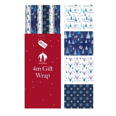 Assorted Midnight Forest Christmas Wrapping Paper (4m)