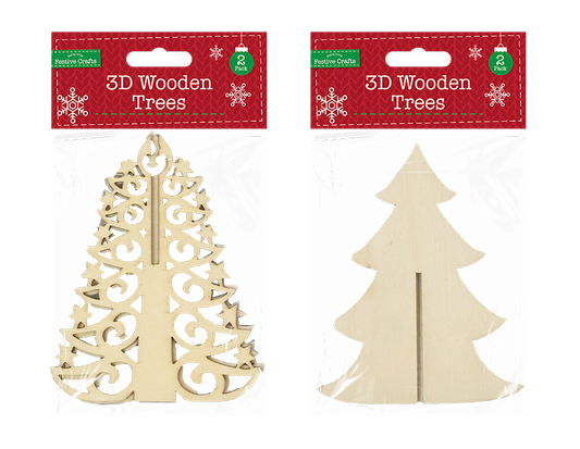 3D Wooden Filigree Tree (Assorted)