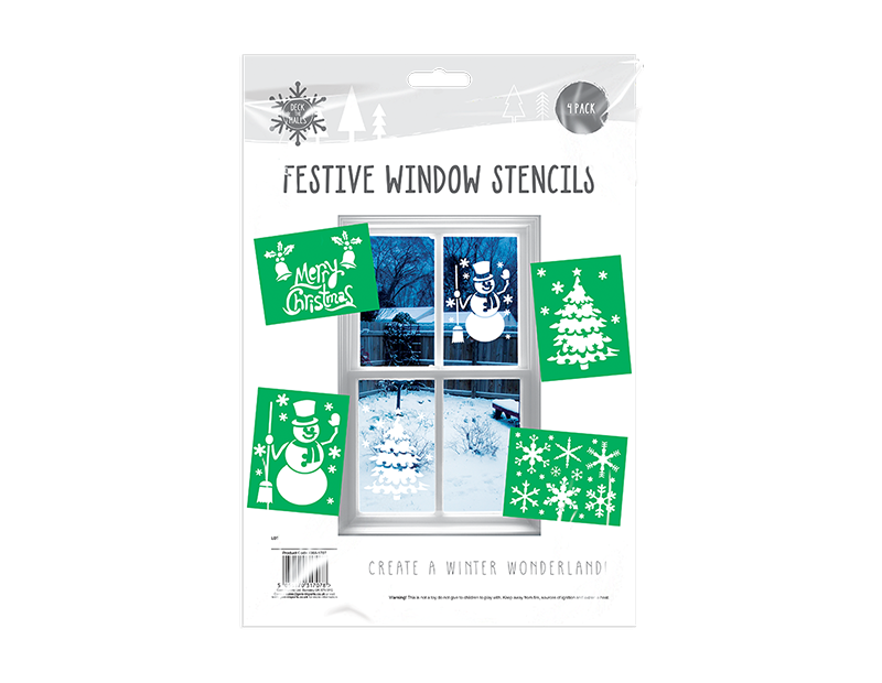 Christmas Window Stencils (4 Pack)