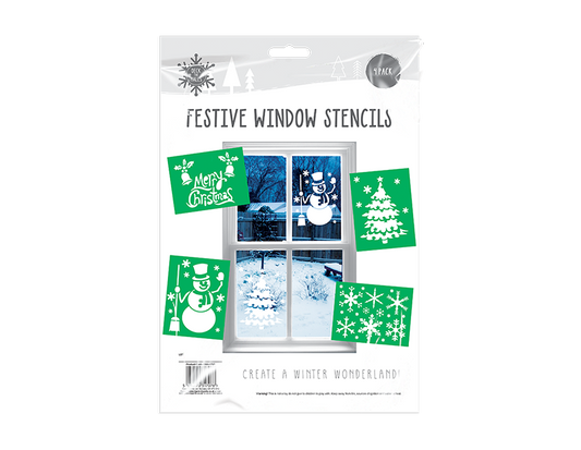 Christmas Window Stencils (4 Pack)