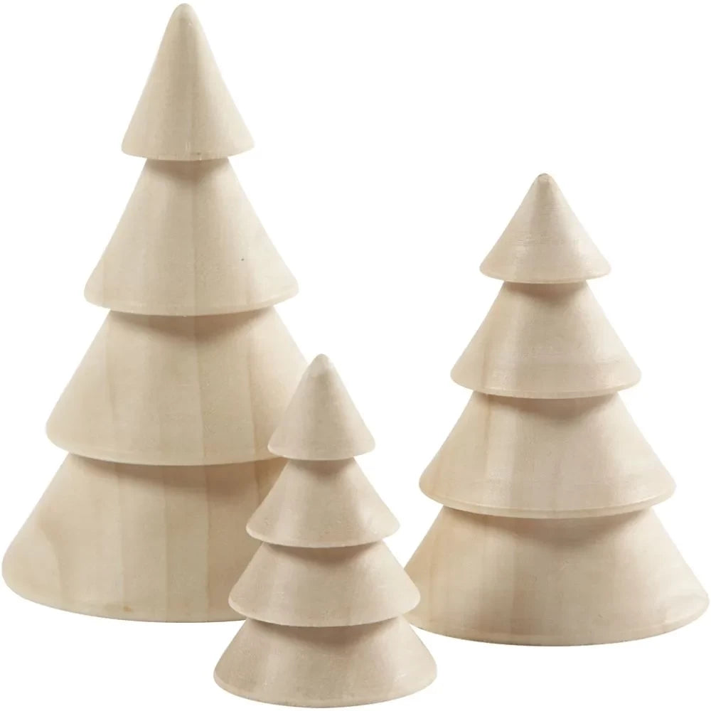 Set of 3 Wooden Christmas trees