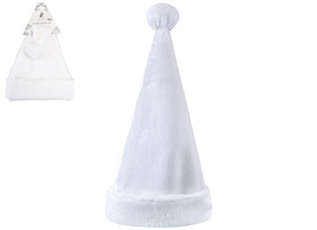 Luxury White Plush Christmas Hat