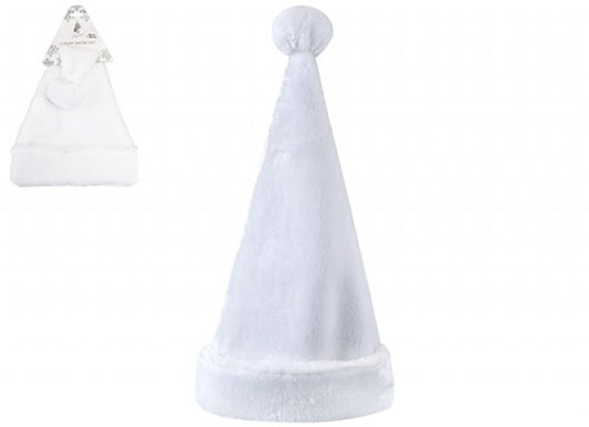 Luxury White Plush Christmas Hat