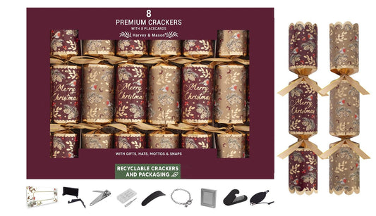 8 Premium Burgundy Robin 12.5inch Crackers