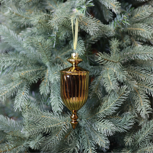 Antique Gold Glass Lantern Finial (21cm)